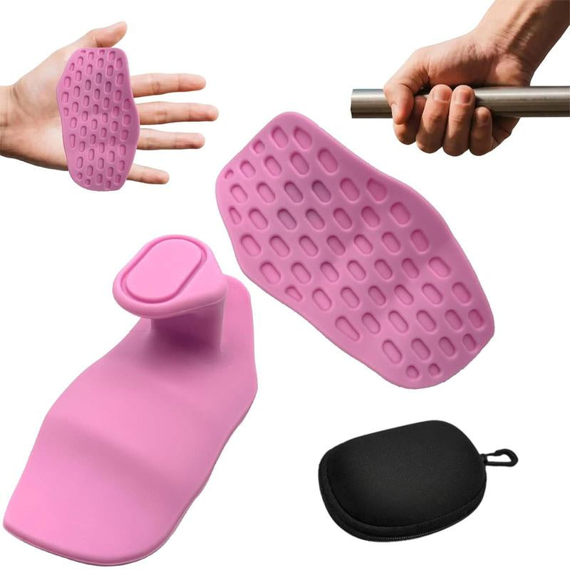 1 Pair Workout Grip for Strength - Rubber Grips for Weight Lifting-Pull up Grips for Men Women Training Home Gym Kit with Storage Box(Black/Grey/Pink)