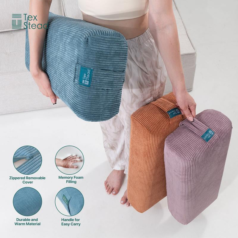 Your Go-To Yoga Bolster: Supportive & Ergonomic Design | Machine Washable Cover | Built-In Handle for Meditation & All Yoga Poses.