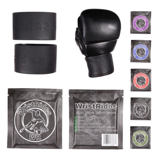 Wristrides: MMA Glove Wrist Covers Black
