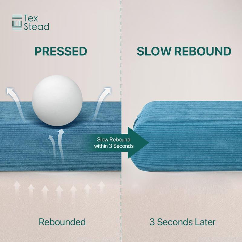 Your Go-To Yoga Bolster: Supportive & Ergonomic Design | Machine Washable Cover | Built-In Handle for Meditation & All Yoga Poses.