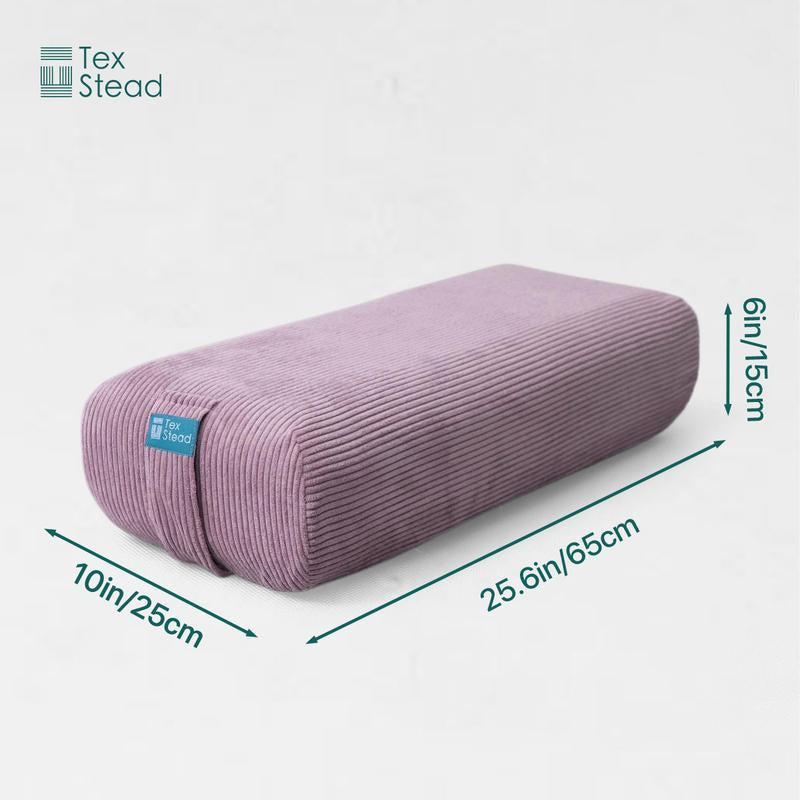 Your Go-To Yoga Bolster: Supportive & Ergonomic Design | Machine Washable Cover | Built-In Handle for Meditation & All Yoga Poses.
