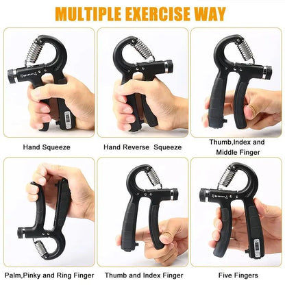 Hand Grip Strengthener, Non-Slip Gripper Adjustable Resistance 5-60Kg, Fitness Equipment, Workout Equipment, Gymtok