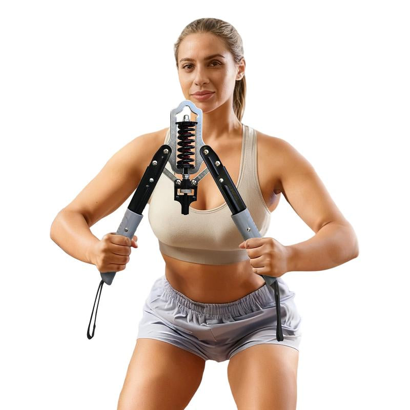 Adjustable Arm & Chest Resistance Trainer, Multi-Functional Arm & Chest Twister Trainer, Adjustable Spring/Hydraulic Resistance | Portable Detachable Strengthener for Equipment for Home Workout