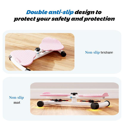 Furica Waist Twist Machine Toned Abs Waist Twister Silent Operation Double Pedal Design Non-Slip Abdominal Roller for Home Gym Equipment