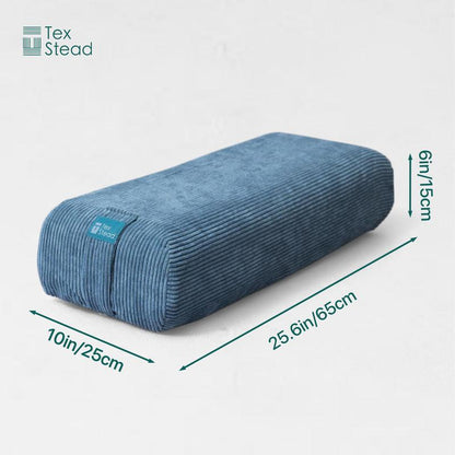 Your Go-To Yoga Bolster: Supportive & Ergonomic Design | Machine Washable Cover | Built-In Handle for Meditation & All Yoga Poses.