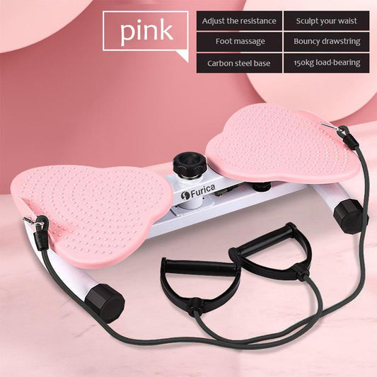 Furica Waist Twist Machine Toned Abs Waist Twister Silent Operation Double Pedal Design Non-Slip Abdominal Roller for Home Gym Equipment