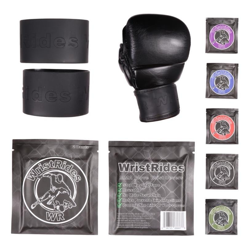 Wristrides: MMA Glove Wrist Covers Black